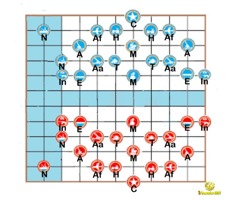 Quân cờ với các đặc trưng di chuyển riêng biệt tạo nên chiến trường đa dạng và thử thách