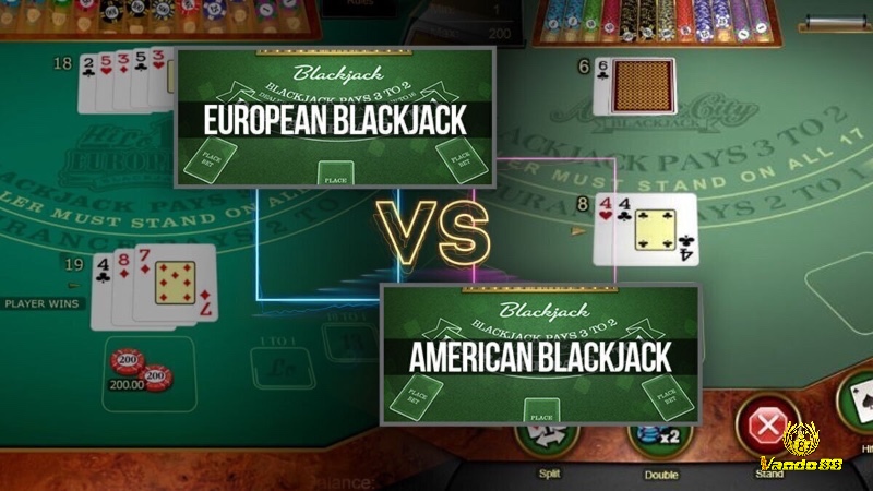 Sự khác biệt chính giữa Blackjack Châu Âu và Blackjack Mỹ nằm ở cách chia lá bài thứ hai cho dealer.