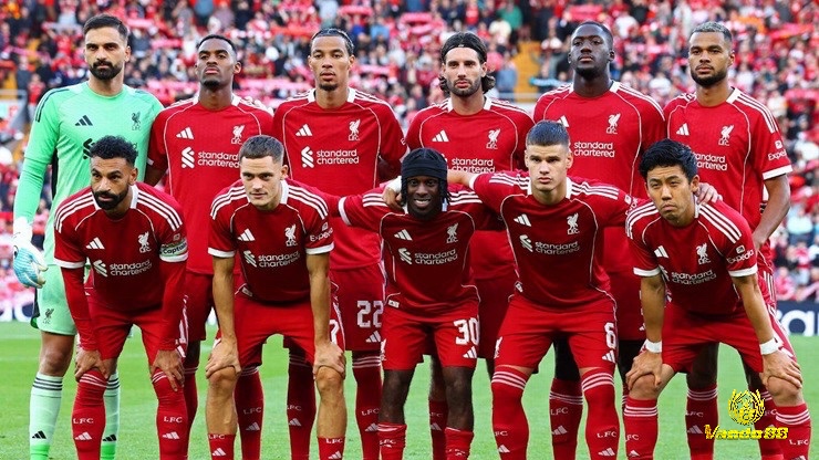 Sơ đồ chiến thuật 4-3-3 linh hoạt với sự góp mặt của các ngôi sao hàng đầu trong danh sách cầu thủ Liverpool hiện tại.
